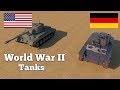 WW2 Tanks - Germany vs United States (Speed, Range Comparison)