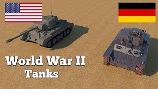WW2 Tanks - Germany vs United States (Speed, Range Comparison)