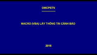 MACRO (VBA) GET ALARM (OMCPSTN)