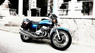 2014 初乗りFIRST RIDE TO THE SHRINE ON my Kawasaki triple 750SS H2, JAPAN