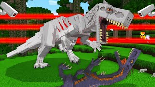 괴물 공룡 VS 최강보안 집 [ 몬스터 막기 ] indoMinus Rex vs indoRaptor in minecraft