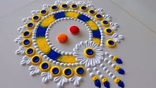 Beautiful rangoli for makar sakranti 2025 | pongal muggulu | Pongal rangoli | haldi kumkum rangoli