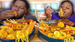 KING CRAB SEAFOOD BOIL RAMEN!!! | HASHTAG THE CANNONS | MUKBANG EATING SHOW!!!