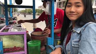 Street Papaya Salad | MYANMAR, KALAYMYO | CHINLADY 2018