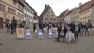 PUNKTum Gastronomen demonstrieren in Sangerhausen