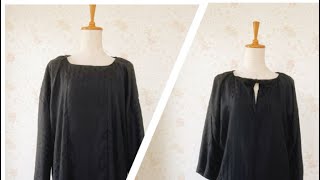 羽織から2wayのいろいろ便利に使えるチュニックにリメイク♪ Let's make a convenient and nice tunic from a kimono haori