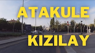 Atakule, Cinnah, Kuğulu Park, Meclis, Güven Park, Kızılay, Atatürk Bulvarı 4K 60FPS Gündüz