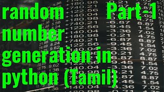 How to generate a random number in python (Tamil) part-1
