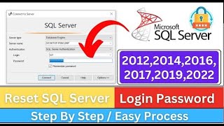 Reset SQL Server Login Password Step By Step