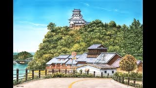 【米蒂水彩风景】 Mitty watercolor |watercolor landscape painting of Japan | Watercolor tutorial