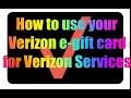 How to apply Verizon e gift card to Verizon account 2022