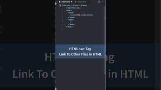 Link to Other Files in HTML, a Tag | HTML Tutorial for Beginners #html