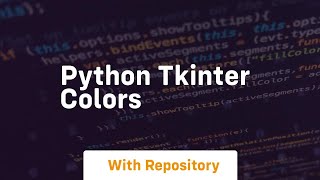 python tkinter colors