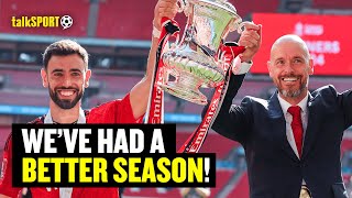 Man United Fan CLAIMS They've Had A BETTER SEASON Than Arsenal After WINNING The FA Cup 🔥😱
