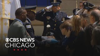 Flag presentation after funeral for CPD Officer John Bartholomew