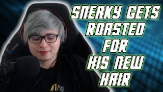 Sneaky Gets Roasted for his Blue Hair