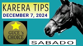 KARERA TIPS & ANALYSIS by @guceschoice DECEMBER 7, 2024, Live Racing at MMTCI STARTS 3PM