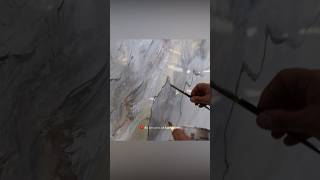 Making marble effect on wall with venetian plaster