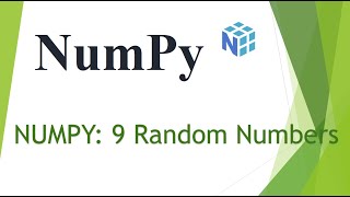 NumPy : 9 Random numbers