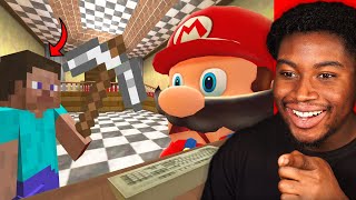 MARIO’S MINECRAFT TRY NOT TO LAUGH CHALLENGE!