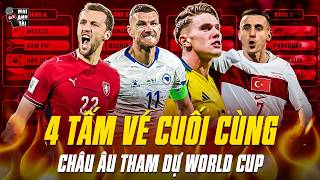 XÁC ĐỊNH 4 TẤM VÉ CUỐI CÙNG CỦA CHÂU ÂU THAM DỰ WORLD CUP: ITALIA LẦN THỨ BA LIÊN TIẾP LÀM KHÁN GIẢ