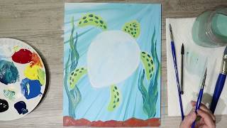 Easy & Fun Sea Turtle Tutorial for Kids!