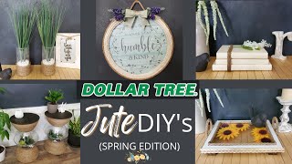 DIY Home Decor DOLLAR TREE 2022! | 5 DIYs with JUTE