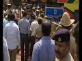 shri amit shah garlanding statue of lord basaveshwara in bengaluru.