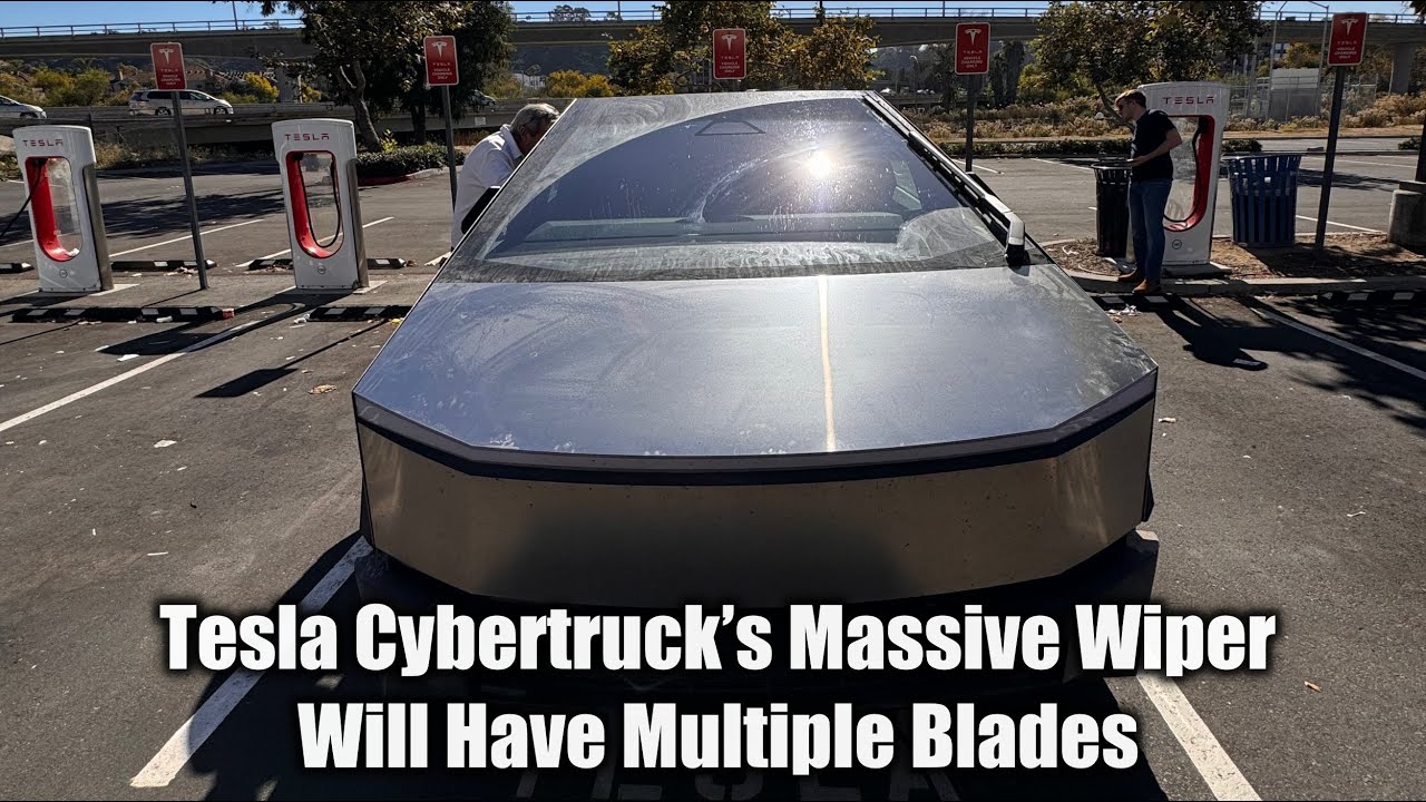 Tesla Cybertruck’s Massive Wiper Will Have Multiple Blades - YouTube