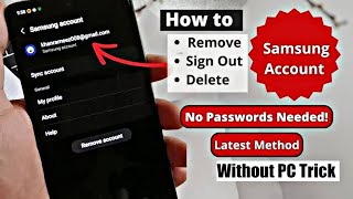 How To Remove Samsung Account Without Email Verification 2025 | Without Pc All Samsung Reset Factory